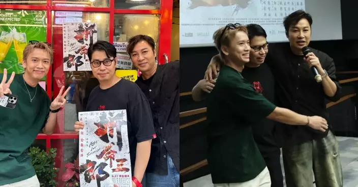 《拼命三郎》導演陳大利領隊落區街頭宣傳 林家熙場送父親節禮物給譚耀文