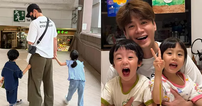 羅子溢帶星二代子女街市買餸 網民驚呼：基因太強大！囝似楊茜堯囡似足爸爸