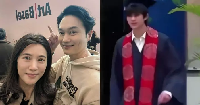 張智霖袁詠儀18歲兒子盡得父母真傳高大又靚仔 出席畢業典禮體態惹熱議