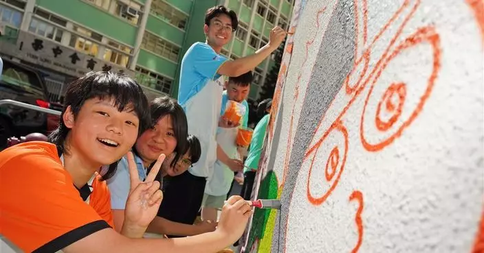 中電邀港專學生與中學生攜手創作壁畫 為三個地區變電站注入藝術氣息