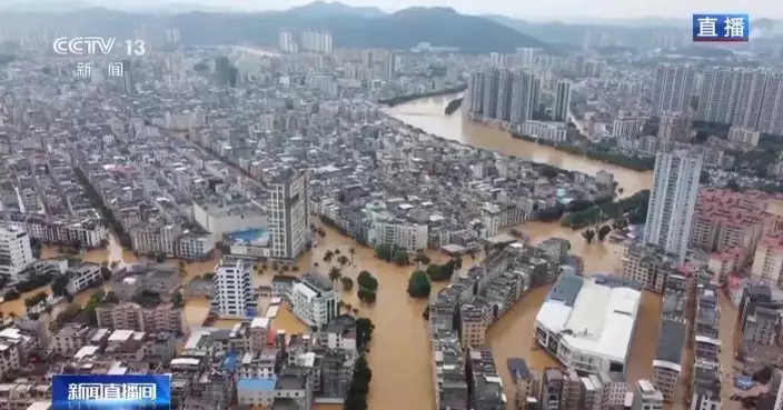 廣東綏江懷集站錄破紀錄洪水　當地累計轉移約7萬人