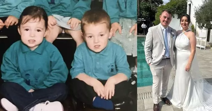 緣分天註定!英情侶拍拖7年共結連理 睇舊相驚揭「幼稚園同班坐隔離」