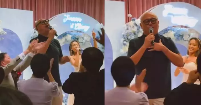 林盛斌婚宴「無酒High爆」踩凳獻唱 自爆：張凳係外母㗎！