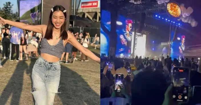 姜麗文Deep V激罕晒線條 洛杉磯朝聖G-Dragon音樂節