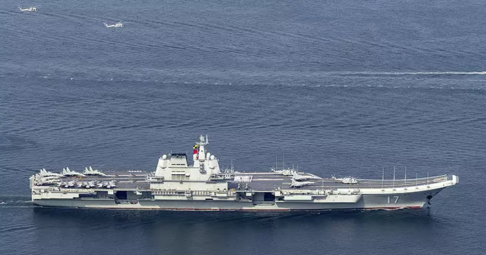 山東艦訪港 | 海軍山東艦航母編隊早上進入香港海域
