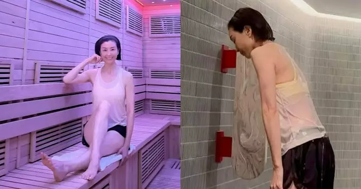 56歲伍詠薇濕身淋浴晒黃色內衣 凍齡身材驚艷網民