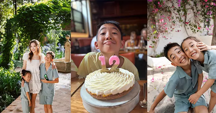 應采兒曬Jasper 12歲慶生照 兄弟同框溫馨滿分