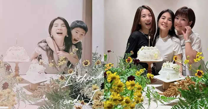 S.H.E素顏合體慶祝Ella44歲生日 陳嘉樺愛子勁寶暴風成長變活潑小男孩