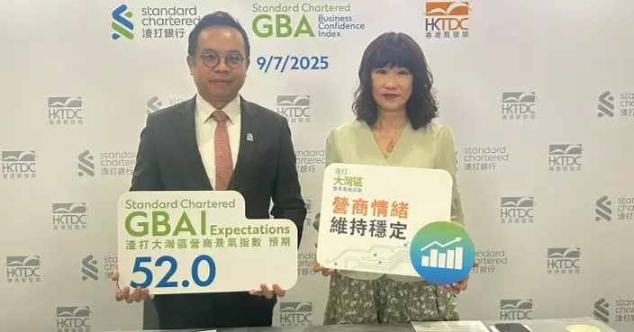 渣打銀行夥貿發局公布大灣區營商景氣指數 企業持審慎態度整體預期放緩