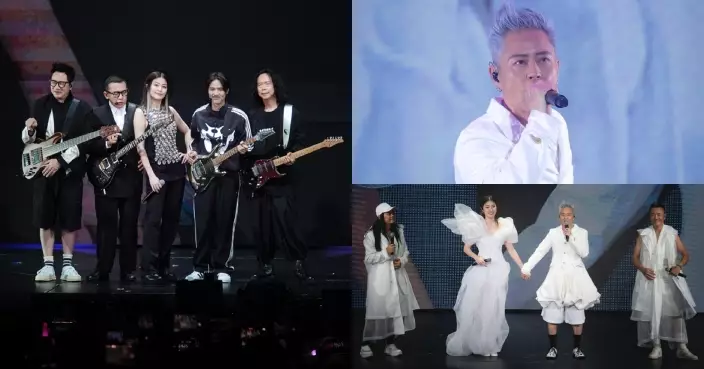 陳慧琳紅館show尾場組合Dry合體掀回憶殺 蔡一傑病癒回歸合體草蜢炸爆舞台