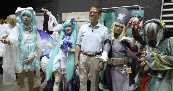 陳茂波訪動漫電玩節稱現場非常熱鬧　冀市民支持香港文創產業成長