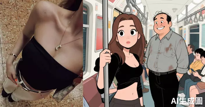 港女着低胸裝疑遭阿叔「眼神騷擾」 霸氣一句嚇退對方​