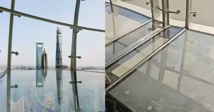 40度高溫釀禍？東方明珠高空玻璃驚現蛛網裂   遊客腿軟：以為要墜落