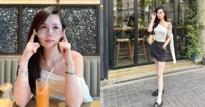 梁超怡韓國街拍大曬「眼鏡御姐」魅力 白色露肩裝配短裙盡顯長腿優勢