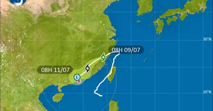 天文台料丹娜絲將進入廣東　視乎風力變化考慮發出強烈季候風信號