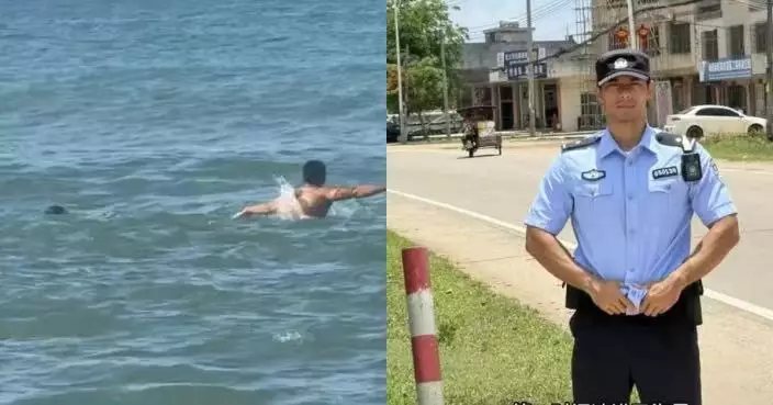 跳海勇救落水男 海南警員意外因俊朗面容結實胸肌爆紅 迷暈一眾網民