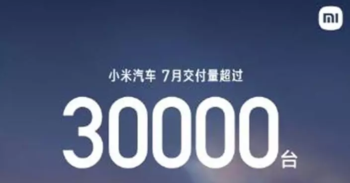 雷軍：小米汽車7月交付量逾3萬台