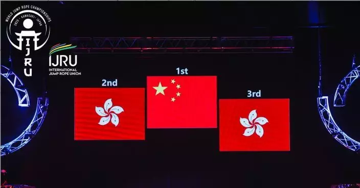 世界跳繩錦標賽香港跳繩總會展示區旗疑出錯 文體旅局：正了解事件