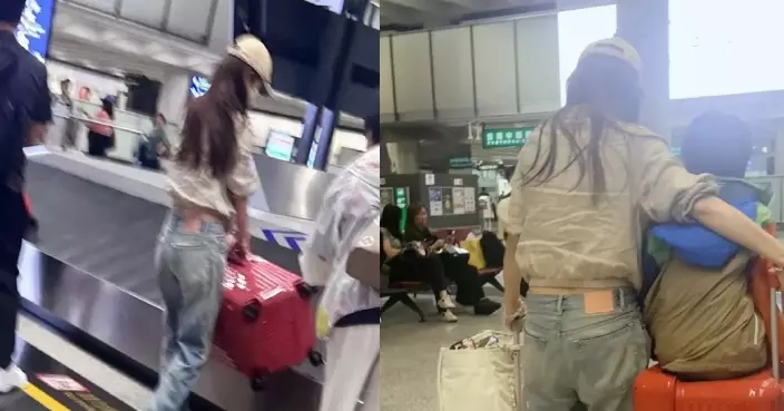 Angelababy湊囝囝現身機場 零助手親力親為全身行頭過十萬