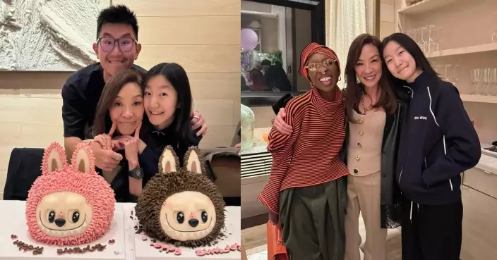 楊紫瓊慶63歲生日收巨型Labubu蛋糕 童心爆發神還原「哨牙樣」