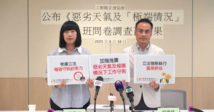 6成受訪者稱8號風球黑雨等仍要上班 工聯會促立法規定非指定人員停工