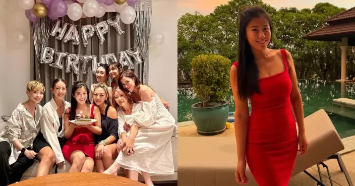 孖 「七魔女」閨密出埠度假兼慶生 周家蔚紅裙上陣展Fit爆身材