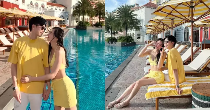 陸浩明與女友蜜遊襯到絕放閃 Aryan水著Look索爆晒長腿