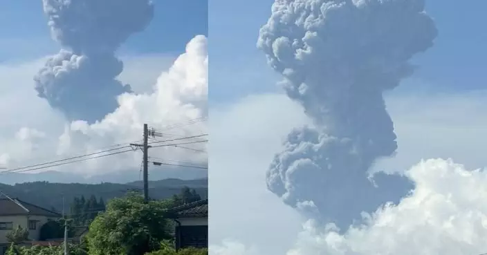 日本新燃岳火山再度猛烈噴發 火山灰柱高達5500米
