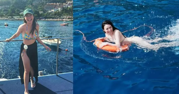 JW王灝兒意大利度假罕晒水着 性感露背做「影後」