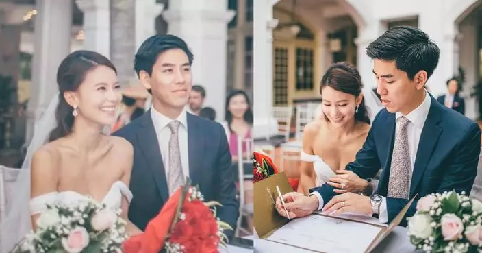 前港姐李雪瑩結婚9周年晒婚照 定居新加坡育兩女幸福滿瀉