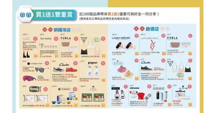 「SOGO Rewards會員日」雙倍驚喜優惠 全店網店兩倍積分、限定貨品買1送1