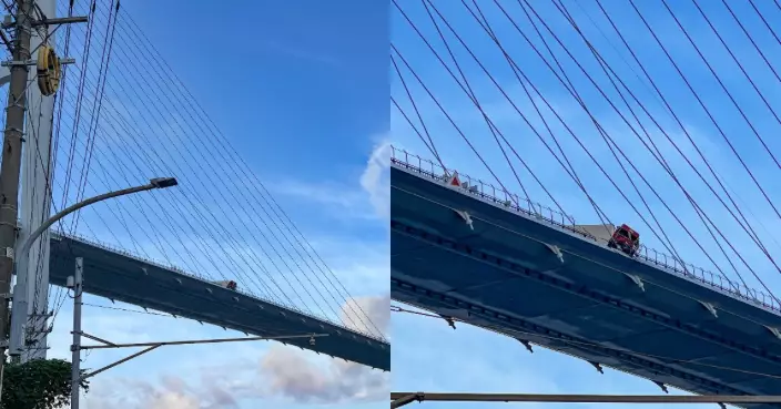 與私家車相撞失控撞大橋護欄 日拖車司機疑被拋出車外墜海亡