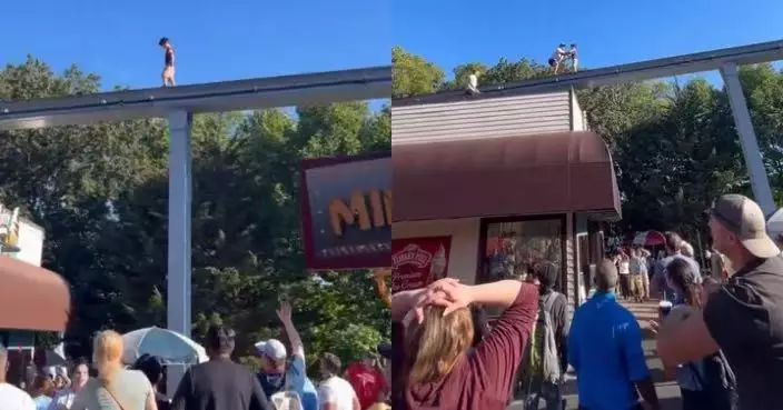 遊樂園遊玩與父母走散 美男童30米高軌道上獨自行走驚險畫面曝光