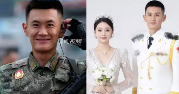 帥氣軍官閱兵場上露燦笑走紅 妻曬甜蜜婚照證已婚 網民讚：好配！