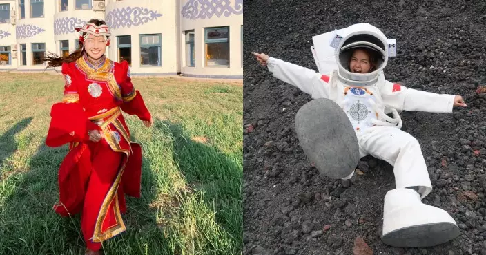 糖妹暢遊大西北 償心願化身太空航天員 大漠騎馬射箭不輸男兒漢