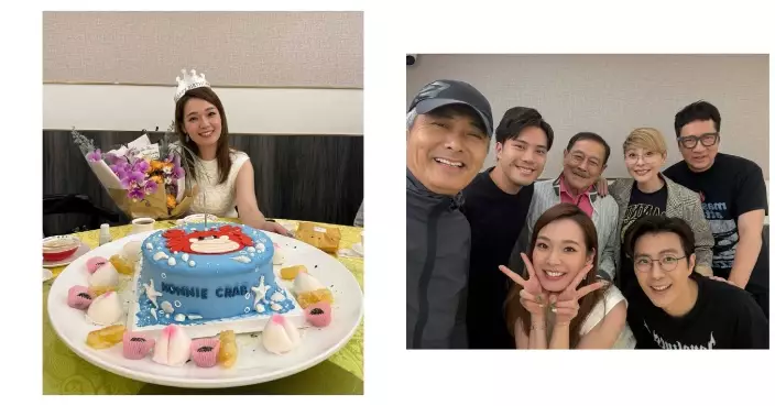 《愛．回家之開心速遞》劇組為九月壽星慶生 呂慧儀與周潤發自拍再巧遇白茵過驚喜生日