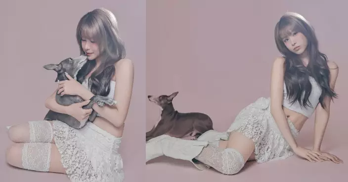 憑《開心速遞》素素入屋人氣大增 古佩玲與愛犬拍寫真透露鏡頭背後實況