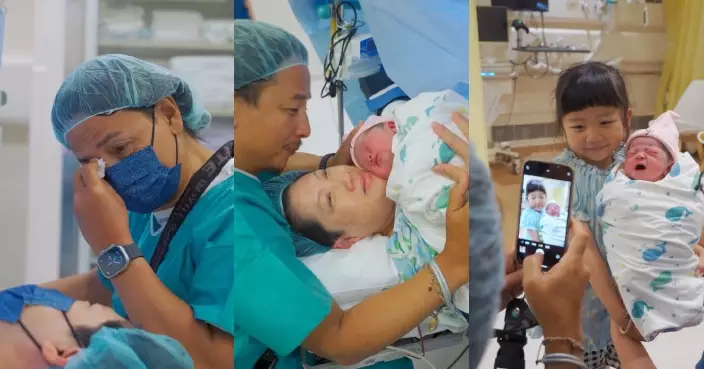 黃澤鋒見證細女平安出世熱淚盈眶 大女「小黃妃」對妹妹愛不釋手