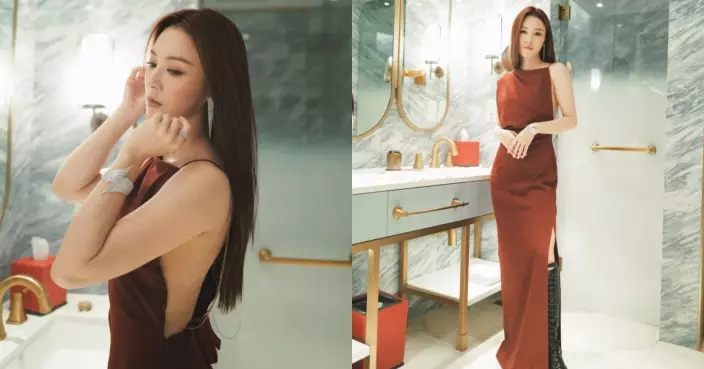 王敏奕直髮造型盡顯優雅氣質 側身晚裝大晒完美曲線獲激讚