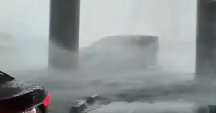 日本關東地區周四下午狂風暴雨 交通大受影響