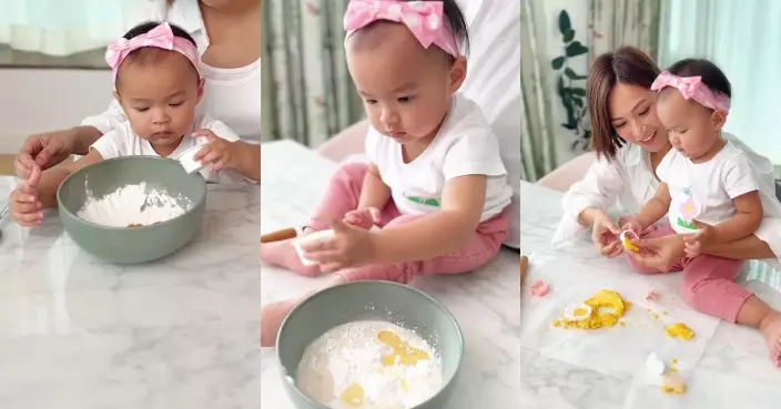 朱慧敏帶得意囡囡整曲奇 1歲10個月Shera全程冇搗亂勁乖女