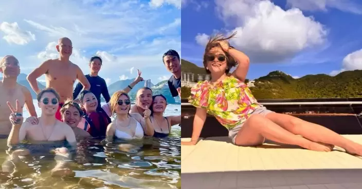 李佳孖《中年》好友遊船河 白色比基尼鬥搶鏡 劉洋夫婦放閃晒恩愛