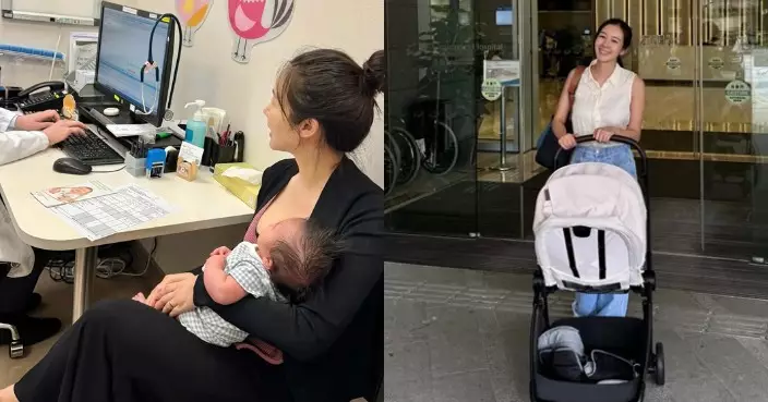 麥明詩半歲囝囝睇醫生表現乖巧 新手媽媽感慨時光飛逝