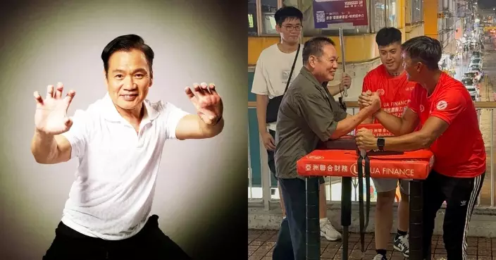 73歲羅莽精神奕奕現身旺角拗手瓜 寶刀未老鍊贏後生仔奪500元獎金