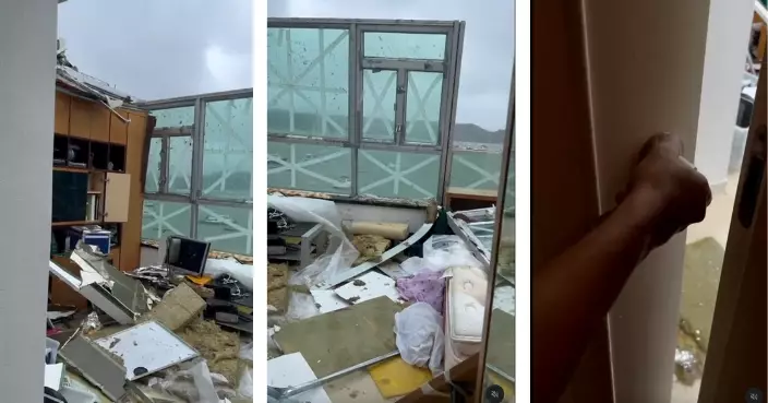 風暴樺加沙 | 白沙灣建築物「消失的屋頂」   網民：窗竟然冇事！