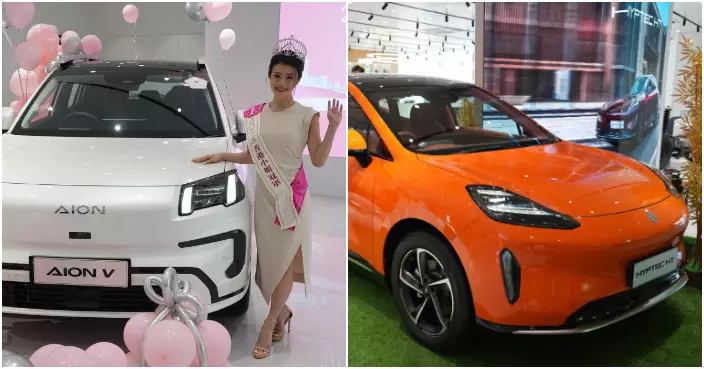 廣汽全運會禮賓車亮相紅磡 應屆港姐親身試坐展現「靚人靚車」