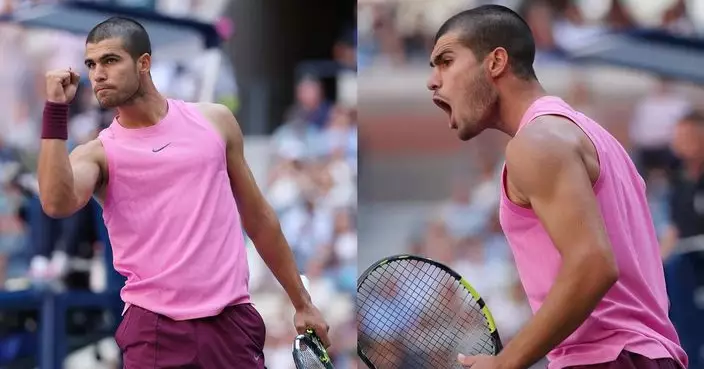 美網男單艾卡拉斯直落三盤挫對手晉級八強