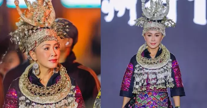 59歲劉嘉玲貴州苗族造型 拎粟米行騷驚艷全場