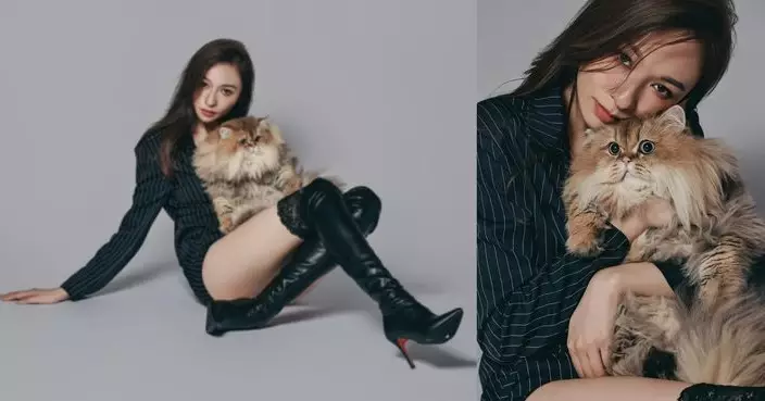 港姐冠軍林鈺洧黑白型格寫真曝光 與愛貓溫情互動盡顯氣場