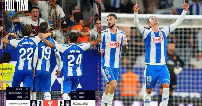 西班牙甲組聯賽　愛斯賓奴主場3:2擊敗馬略卡